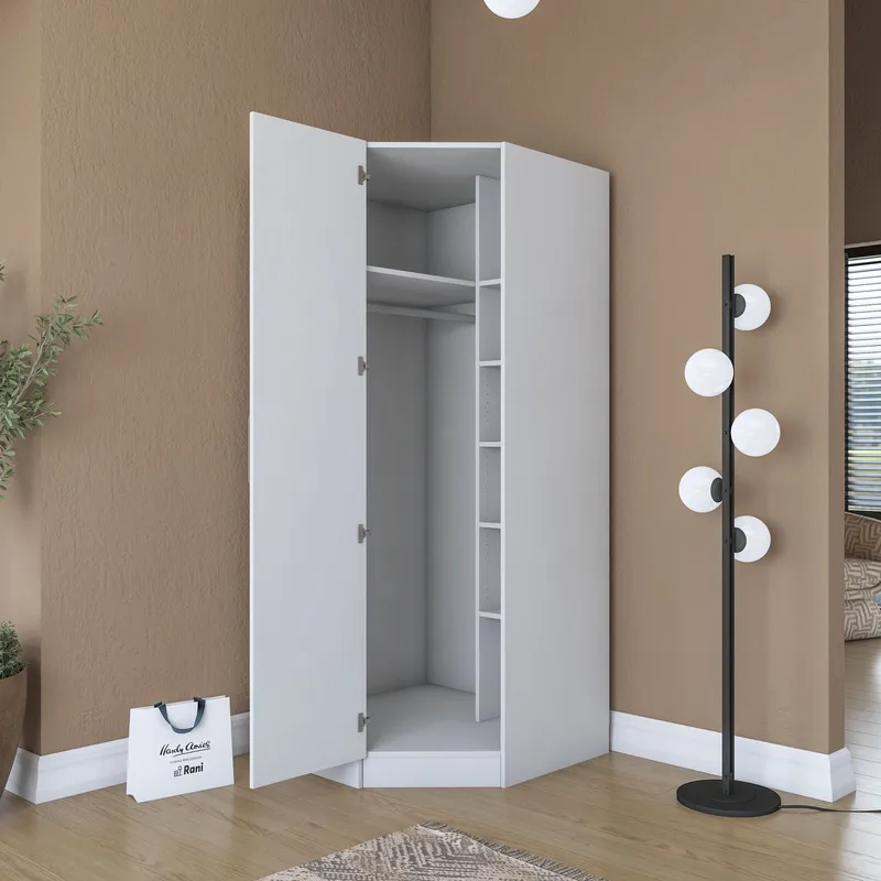 Garderobeskap Wallxpert Gala Shelf (91 x 210 x 57,5 cm) hvit - Hvit - Oppbevaring - Garderober & garderobesystem - Garderobeskap