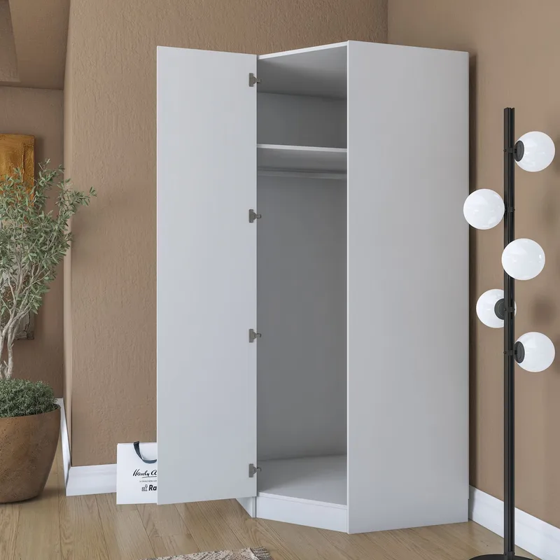 Garderobeskap Wallxpert Gala Shelf (91 x 210 x 57,5 cm) hvit - Hvit - Oppbevaring - Garderober & garderobesystem - Garderobeskap