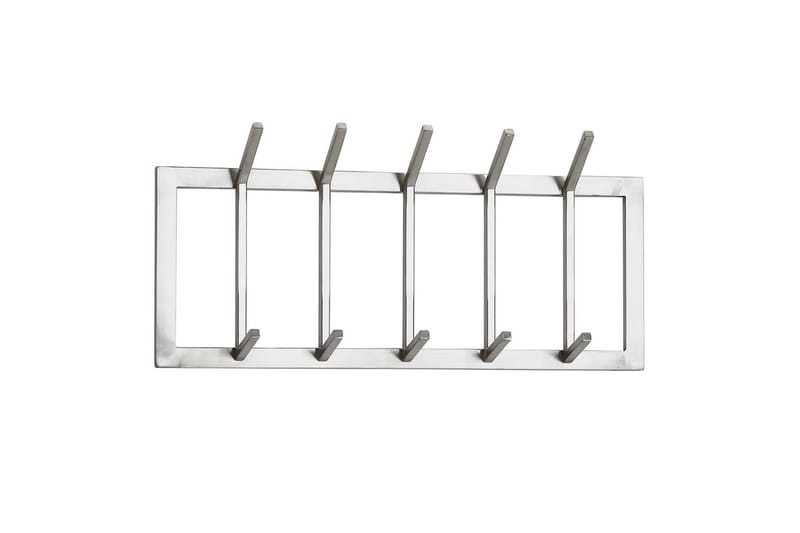 Garderobe Wohnling Vegghengt klesstativ 5 metallkroker polert matt - Oppbevaring - Garderober & garderobesystem - Garderobsbeslag - Garderobehåndtak