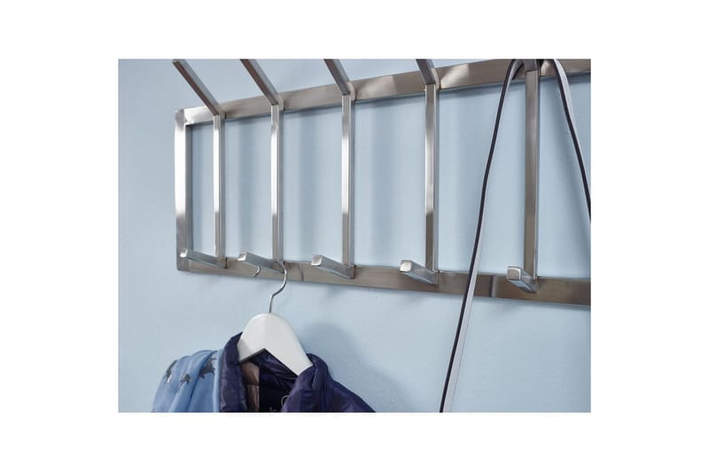 Garderobe Wohnling Vegghengt klesstativ 5 metallkroker polert matt - Oppbevaring - Garderober & garderobesystem - Garderobsbeslag - Garderobehåndtak