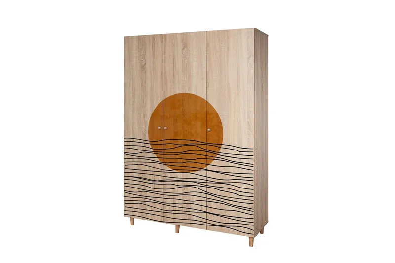 Gladfield Garderobe 135x192 cm, Natur