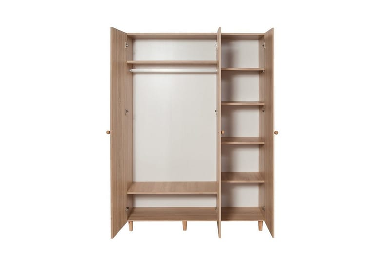 Gladfield Garderobe 135x192 cm - Natur - Oppbevaring - Garderober & garderobesystem