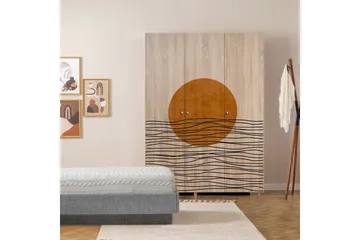 Gladfield Garderobe 135x192 cm - Natur - Oppbevaring - Garderober & garderobesystem