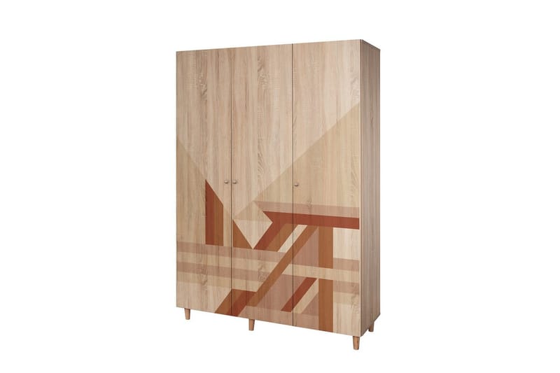 Gladfield Garderobe 135x192 cm - Natur - Oppbevaring - Garderober & garderobesystem