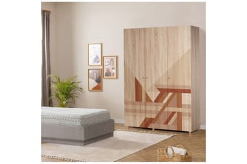 Gladfield Garderobe 135x192 cm - Natur - Oppbevaring - Garderober & garderobesystem