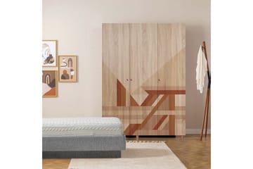 Gladfield Garderobe 135x192 cm - Natur - Oppbevaring - Garderober & garderobesystem