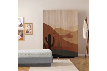 Gladfield Garderobe 135x192 cm - Natur - Oppbevaring - Garderober & garderobesystem