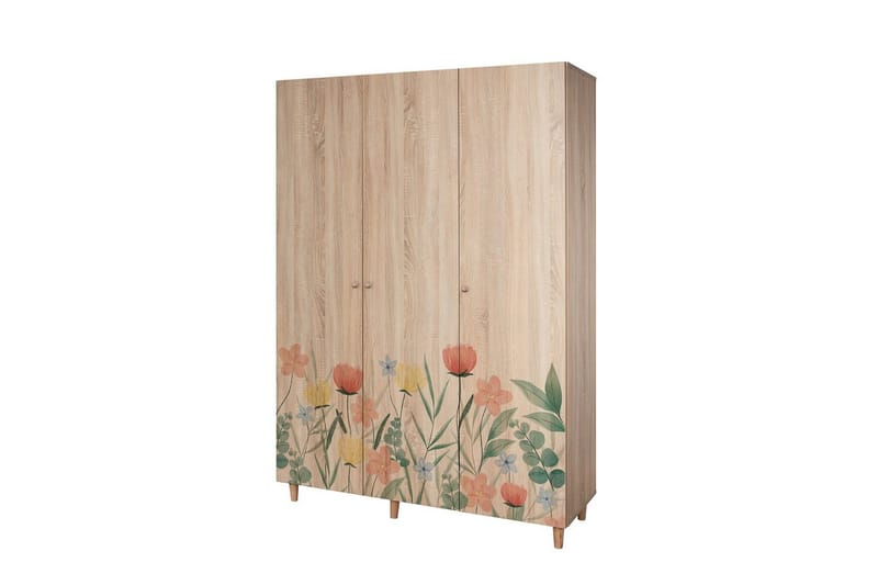 Gladfield Garderobe 135x192 cm - Natur - Oppbevaring - Garderober & garderobesystem