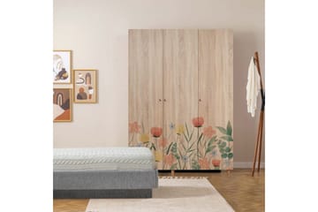 Gladfield Garderobe 135x192 cm - Natur - Oppbevaring - Garderober & garderobesystem