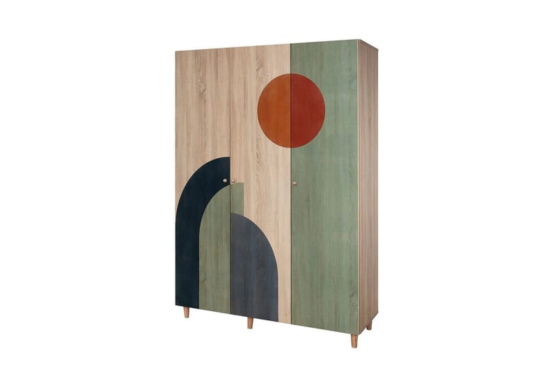 Gladfield Garderobe 135x192 cm - Natur - Oppbevaring - Garderober & garderobesystem