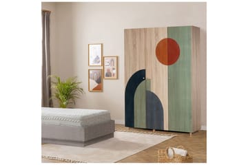 Gladfield Garderobe 135x192 cm - Natur - Oppbevaring - Garderober & garderobesystem