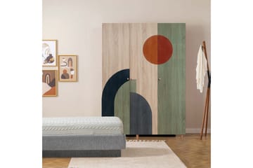 Gladfield Garderobe 135x192 cm - Natur - Oppbevaring - Garderober & garderobesystem