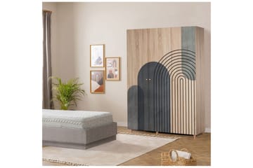 Gladfield Garderobe 135x192 cm - Natur - Oppbevaring - Garderober & garderobesystem