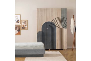 Gladfield Garderobe 135x192 cm - Natur - Oppbevaring - Garderober & garderobesystem