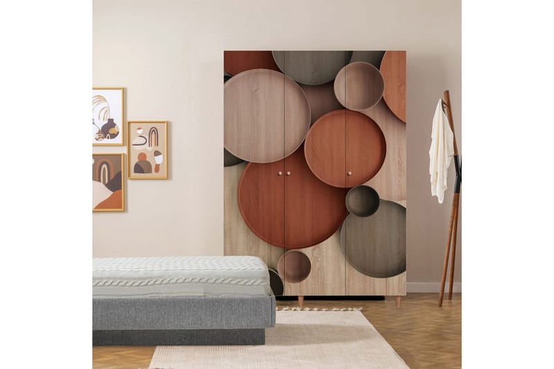 Gladfield Garderobe 135x192 cm - Natur - Oppbevaring - Garderober & garderobesystem