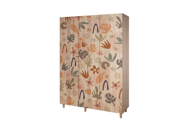 Gladfield Garderobe 135x192 cm - Natur - Oppbevaring - Garderober & garderobesystem