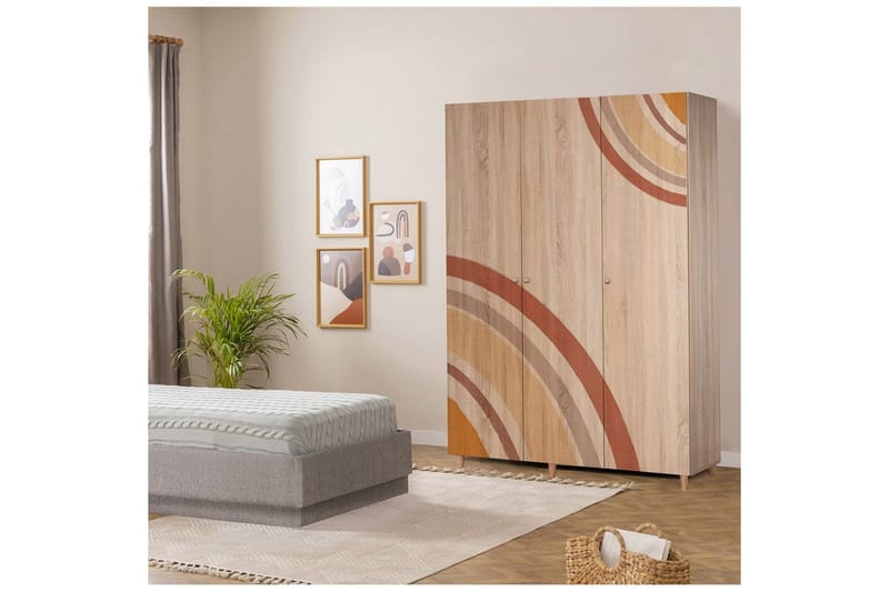 Gladfield Garderobesskåp 135x192 cm - Oppbevaring - Garderober & garderobesystem