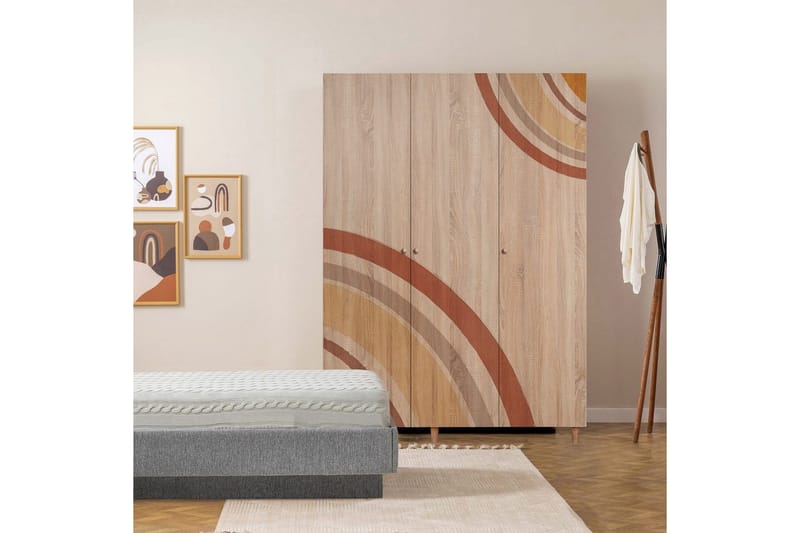 Gladfield Garderobesskåp 135x192 cm - Oppbevaring - Garderober & garderobesystem