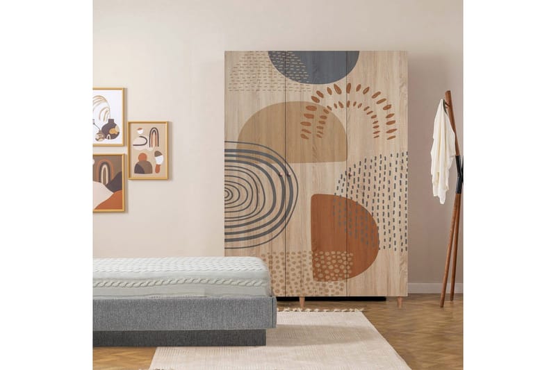 Gladfield Garderobesskåp 135x192 cm - Oppbevaring - Garderober & garderobesystem