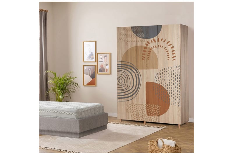 Gladfield Garderobesskåp 135x192 cm - Oppbevaring - Garderober & garderobesystem