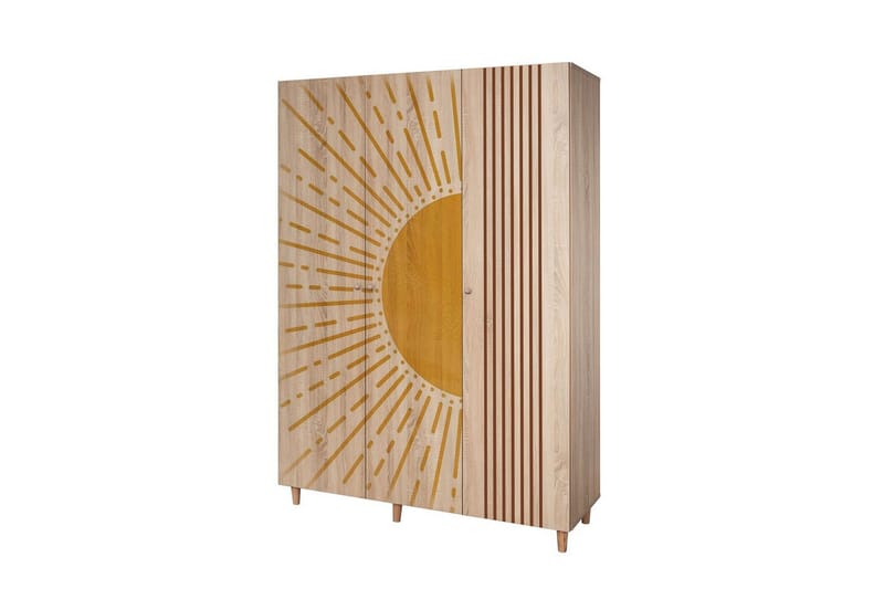 Gladfield Garderobesskåp 135x192 cm - Oppbevaring - Garderober & garderobesystem