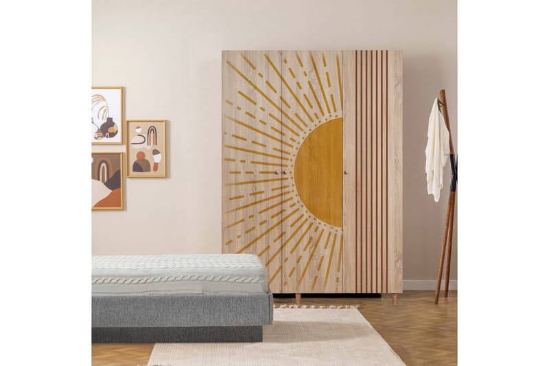Gladfield Garderobesskåp 135x192 cm - Oppbevaring - Garderober & garderobesystem