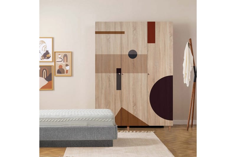 Gladfield Garderobesskåp 135x192 cm - Oppbevaring - Garderober & garderobesystem