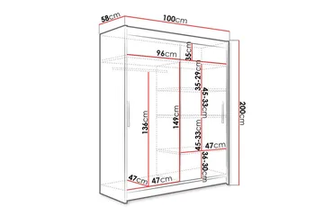 Glenmore Garderob Black - Oppbevaring - Garderober & garderobesystem