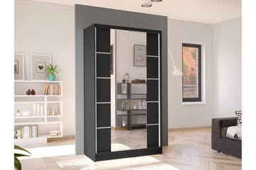 Glenmore Garderob m. Spegel Black - Oppbevaring - Garderober & garderobesystem