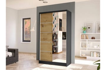 Glenmore Garderob m. Spegel Black - Oppbevaring - Garderober & garderobesystem