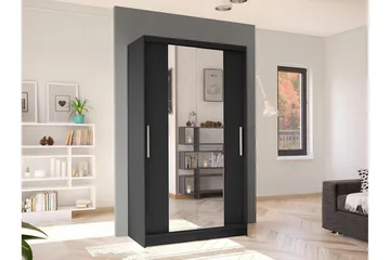 Glenmore Garderob m. Spegel Black - Oppbevaring - Garderober & garderobesystem