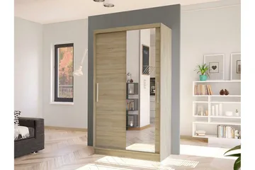 Glenmore Garderob m. Spegel Brown - Oppbevaring - Garderober & garderobesystem