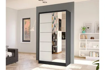 Glenmore Garderob m. Spegel White - Oppbevaring - Garderober & garderobesystem