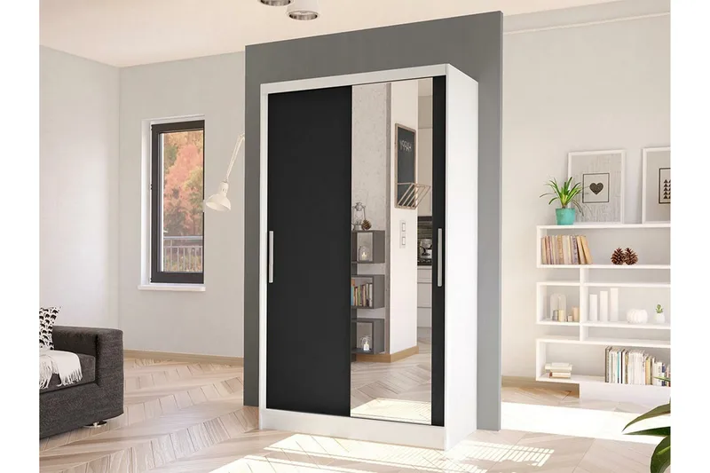 Glenmore Garderob m. Spegel White - Oppbevaring - Garderober & garderobesystem