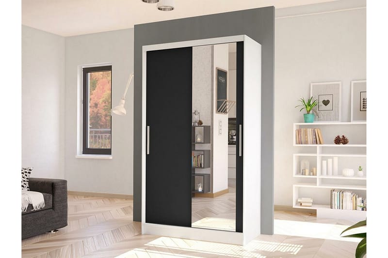 Glenmore Garderob m. Spegel White - Oppbevaring - Garderober & garderobesystem