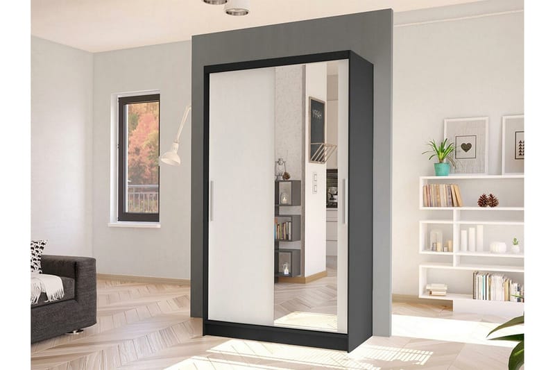 Glenmore Garderob m. Spegel White - Oppbevaring - Garderober & garderobesystem