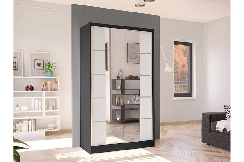 Glenmore Garderob m. Spegel White - Oppbevaring - Garderober & garderobesystem