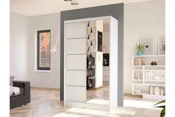 Glenmore Garderob m. Spegel White - Oppbevaring - Garderober & garderobesystem