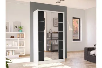 Glenmore Garderob m. Spegel White - Oppbevaring - Garderober & garderobesystem