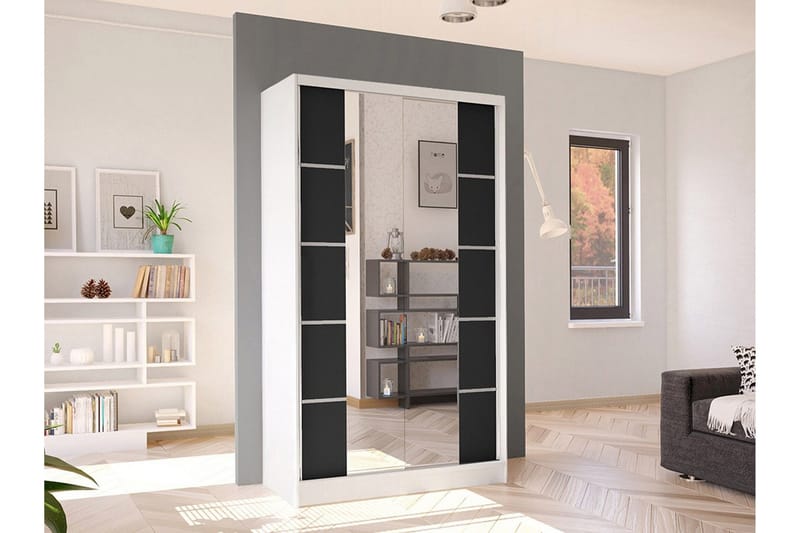 Glenmore Garderob m. Spegel White - Oppbevaring - Garderober & garderobesystem