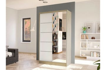 Glenmore Garderob m. Spegel White - Oppbevaring - Garderober & garderobesystem