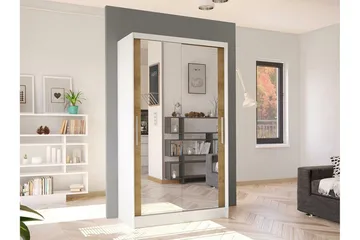 Glenmore Garderob m. Spegel White - Oppbevaring - Garderober & garderobesystem