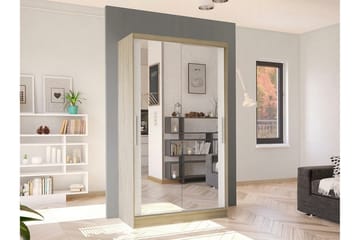 Glenmore Garderob m. Spegel Wood/nature - Oppbevaring - Garderober & garderobesystem