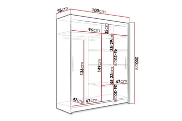 Glenmore Garderob White - Oppbevaring - Garderober & garderobesystem