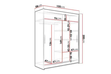Glenmore Garderob White - Oppbevaring - Garderober & garderobesystem