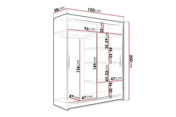Glenmore Garderob White - Oppbevaring - Garderober & garderobesystem