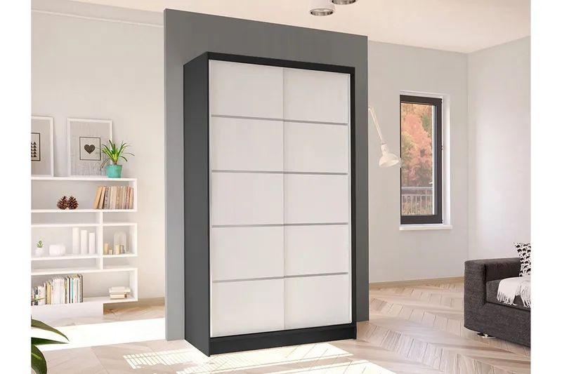 Glenmore Garderobe 100 cm i Malt Tre - Hvit - Oppbevaring - Garderober & garderobesystem