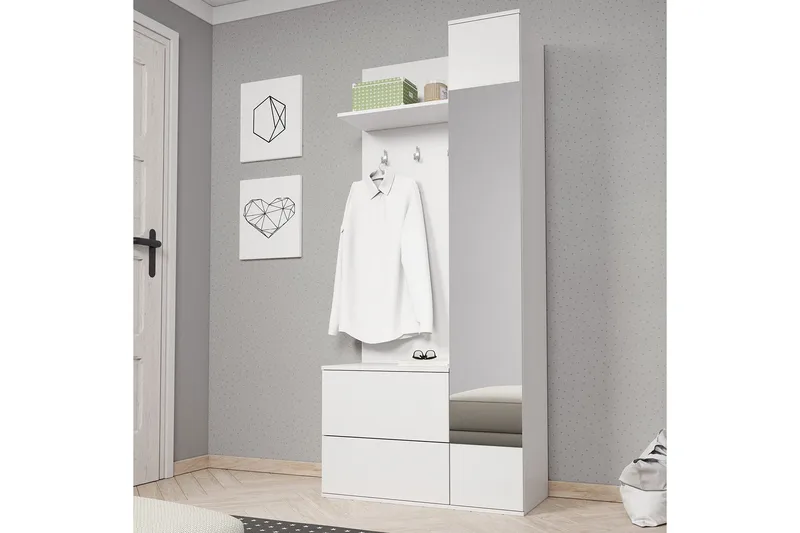 Green Garderobe 90x34x195 cm - Oppbevaring - Garderober & garderobesystem