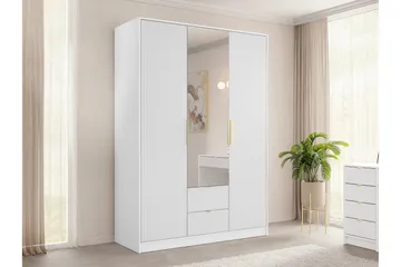 Gudelia Garderobeskap 151x216 cm - Hvit - Oppbevaring - Garderober & garderobesystem