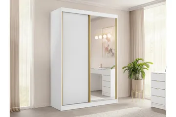 Gudelia Garderobeskap 151x216 cm - Hvit - Oppbevaring - Garderober & garderobesystem